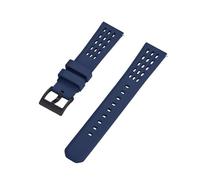 MENGXIU MENGKE Quick Release Fluorine Rubber Watch Strap 20mm 22mm Porous Ventilate FKM Rubber Watch Band(Blue Black,20mm)