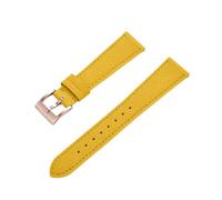 MENGXIU MENGKE Quick Release Vintage Stitched Leather Watch Strap Leather Watchbands 18mm 19mm 20mm 21mm 22mm 23mm 24mm(Yellow Rosegold_18mm)