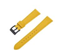 MENGXIU MENGKE Quick Release Vintage Stitched Leather Watch Strap Leather Watchbands 18mm 19mm 20mm 21mm 22mm 23mm 24mm(Yellow Black_24mm)
