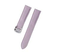 MENGXIU MENGKE Sheepskin Strap Compatible With Cartier Tank London Solo Key Strap Men And Women Genuine Leather Strap Bracelet(Taro purple,18mm)