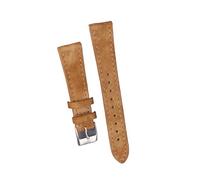 MENGXIU MENGKE Suede Leather Watch Strap Vintage Brown Watch Band 18mm 20mm 22mm With Quick Release WatchBand Wristband Accessories(Brown,22mm silver buckle)