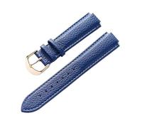 MENGXIU MENGKE Suitable Compatible With Cartier Blue Balloon Strap Lychee Grain Leather Soft Leather 12mm Convex Bracelet Accessories For Men And Women(Blue gold buckle,20X12mm)