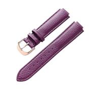 MENGXIU MENGKE Suitable Compatible With Cartier Blue Balloon Strap Lychee Grain Leather Soft Leather 12mm Convex Bracelet Accessories For Men And Women(Purple rose buckle,18X11mm)