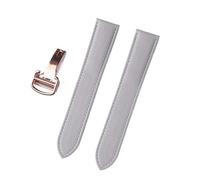 MENGXIU MENGKE Watch Band Replacement Compatible With Tank London Genuine Leather Watch Strap 17mm 18mm 19mm 20mm 22(Milkshake White Rose,17)