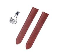 MENGXIU MENGKE Watch Band Replacement Compatible With Tank London Genuine Leather Watch Strap 17mm 18mm 19mm 20mm 22(Brick red,19)