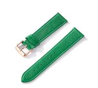 MENGXIU MENGKE Watch Strap Palm Print Top Layer Calf Leather 18MM 20MM 22MM 24MM Genuine Leather Watch Strap Accessories(Green rose,23mm)