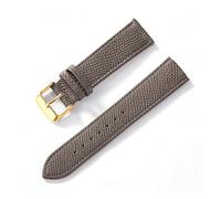 MENGXIU MENGKE Watch Strap Palm Print Top Layer Calf Leather 18MM 20MM 22MM 24MM Genuine Leather Watch Strap Accessories(Elephant gray gold,24mm)