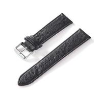 MENGXIU MENGKE Watch Strap Palm Print Top Layer Calf Leather 18MM 20MM 22MM 24MM Genuine Leather Watch Strap Accessories(Black silver buckle,17mm)