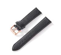 MENGXIU MENGKE Watch Strap Palm Print Top Layer Calf Leather 18MM 20MM 22MM 24MM Genuine Leather Watch Strap Accessories(Black rose buckle,23mm)