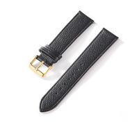 MENGXIU MENGKE Watch Strap Palm Print Top Layer Calf Leather 18MM 20MM 22MM 24MM Genuine Leather Watch Strap Accessories(Black gold buckle,23mm)