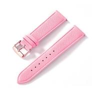 MENGXIU MENGKE Watch Strap Palm Print Top Layer Calf Leather 18MM 20MM 22MM 24MM Genuine Leather Watch Strap Accessories(Pink rose buckle,23mm)