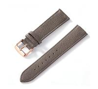 MENGXIU MENGKE Watch Strap Palm Print Top Layer Calf Leather 18MM 20MM 22MM 24MM Genuine Leather Watch Strap Accessories(Elephant gray rose,21mm)