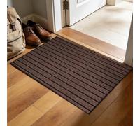 MENGXUAN Dirt Trapper Door Mat Indoor 40 x 120 cm Absorbent, Non Slip Dirt Trapper Door Matts Indoor Outdoor Front Back Pets and Dogs, Brown