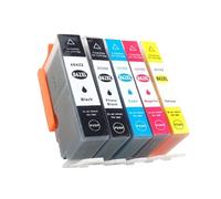 MenGxuAnOU 862XL Ink Cartridge Compatible for P-hotosmart D5468 B8558 C6324 C6375 B209a B210a B210b B209a B210a B210b(1SET(5PC))