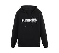 MENGYUETONGHUA Mens Hoodie Sunn O Button closure Black L