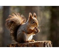 mengzhiyi Cross Stitch Stamped Kits， Squirrel Easy Patterns Cross Stitching 11CT Embroidery Needlework Kit Supplies 40×50cm