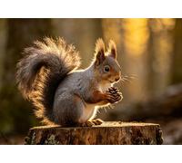 mengzhiyi Stamped Cross Stitch Kits, Squirrel DIY Easy Cross Stitch Ornament Kits for Beginners, 11CT Printed Embroidery Needlepoint Kit Home Decor 40x50cm