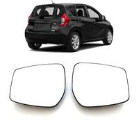 MengZJ Mirror Glass for NISSAN NOTE Side Door Wing Mirror Left Right Heated with Backing Plate 2006-2020,right-2013-2020