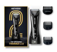 MENHOOD Grooming Trimmer 2.0 - Groin & Body Trimmer for Men with Replaceable Ceramic Blade Heads & IPX7 Water Protection - Snag-Free Ball Shaver with 150-Minute Run Time