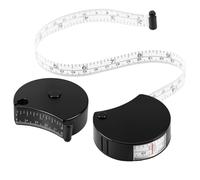 MENIBBLER 2 Pcs Body Tape Measure, 59 inch Dual Sided Body Waist Measuring Soft Tape, Retractable Double Scale Waist Circumference Measuring Ruler Portable Fabric for Tailor Home Gym