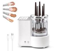 MENIBBLER 3 in 1 Electric Makeup Brush Cleaner and Dryer Machine, Automatic Cosmetic Washer with USB, Hands-Free Deep Cleaning Gifts for Women, Fits All Size Beauty Makeup Brush Set Blush