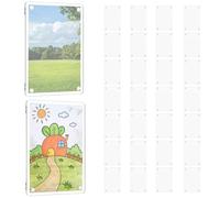 MENIBBLER 30 Pcs Acrylic Fridge Magnetic Frame, Clear Picture Display Frame, Photo Magnet Double Sided Magnetic Picture Decor for Mothers Day