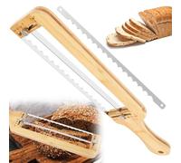 MENIBBLER Adjustable Bread Knife Manual Bow Sourdough Bread Slicer with Serrated Stainless Blade for Kitchen Home Bagels