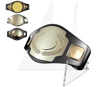 MENIBBLER Championship Belt Display Stand for Heavy Duty Wrestling and Football Trophies, 9.45x8.858 Inch Acrylic Award Holder Base No Assembly Required