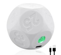 MENIBBLER Cube Timer, 12 Sided Rechargeable Flip Timer with 11 Preset Countdown Time Management Tool for Classroom Cooking Workout Study(White)