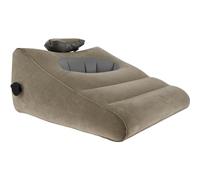 MENIBBLER Inflatable Pillow, Lightweight Travel Pillow, Bed Leg Rest Lifter Cushion Pillow with Large Calibre Nozzles Ergonomic Camping Pillow Neck Lumbar Support for Sleeping Travel Trip(grey)
