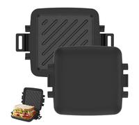 MENIBBLER Microwave Toastie Sandwich Maker Microwave Wireless Toastie Maker Detachable Sandwich Toaster Nonstick Plate for Cooking Delicious Crispy Sandwiches(black)