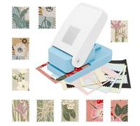 MENIBBLER Rectangular Postage Stamp Punch 1X0.8inch Square Paper Punch Handmade Stamp Puncher Lever Action Stamps Cutters for Crafting Scrapbooking DIY Card Making Arts Crafts Supplies