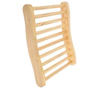 MENIBBLER Sauna Backrest Natural Wood Infrared Sauna Back Support with S Shape Support 17.72 x 14.33 x 2.95 in Steam Room Accessories