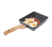MENIBBLER Tamagoyaki Pan, Nonstick Japanese Omelette Pan, Practical Egg Roll Pan, Multifunctional Tamago Pan, Uniform Heating Egg Frying Pan, Rectangle Egg Omelette Pan for Home(Black)