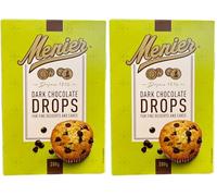 Menier Premium Dark Chocolate Drops, 200 g (Pack of 2) - Rich and Flavourful Ingredient, Perfect for Cookies and Cakes, Supporting Authentic Baking with Premium Quality