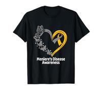 Meniere's Disease Awareness Heart Butterfly T-Shirt