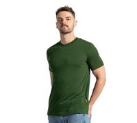 menique 100% Merino Shirt Mens Short Sleeve T Shirt, Lightweight Thermal Top Men, Base Layer, Wicking Breathable Undershirt Top, Crew Neck Tee for Outdoor Travel & Hiking, Dark Green, L