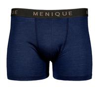 menique 100% Merino Wool Mens Boxers Shorts - Trunks Base Layer for Men, Anti Chafing Underwear Soft Breathable Odor Free Boxer Briefs for Sports, Running, Daily Wear (M, Navy Blue)