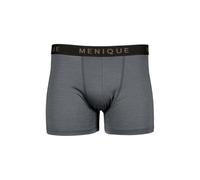 menique 100% Merino Wool Mens Boxers Shorts - Trunks Base Layer for Men, Anti Chafing Underwear Soft Breathable Odor Free Boxer Briefs for Sports, Running, Daily Wear (L, Dark Gray)
