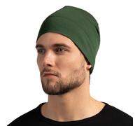 menique 100% Merino Wool Men's Skull Cap, Double-Layer Warm Slouch Beanie | Lightweight fisherman hat for women and men, thermal head warmer for running sports cycling, breathable cold weather comfort