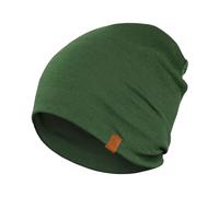 menique 100% Merino Wool Men's Skull Cap, Double-Layer Warm Slouch Beanie | Lightweight fisherman hat for women and men, thermal head warmer for running sports cycling, breathable cold weather comfort
