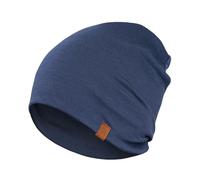 menique 100% Merino Wool Women's Skull Cap, Double-Layer Warm Slouch Beanie | Lightweight fisherman hat for women and men, thermal head warmer for running sports cycling, breathable cold weather comfort