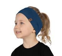 menique Kids’ 100% Merino Headband, Stretchy Sports Ear Warmer, Denim