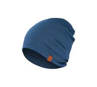 menique Merino Wool Skull Cap Thermal Slouch Beanie Hats for Women and Men Lightweight Running Hat Double Layer Head Warmer Unisex Multifunctional Sports Hat Cycling Sleeping Cap Denim