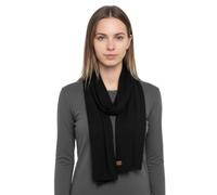 menique Scarf for Women - 100% Merino Wool, Warm Soft Unisex Winter Wrap, Lightweight Breathable Autumn Men's Shawl, for Everyday Travel Accessory, Ladies & Gents Neckwear (Black, One Size)