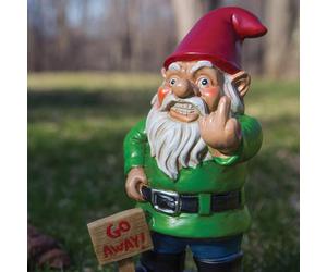 Menkind BigMouth Go Away Gnome Cheeky Garden Guardian Menkind Multicolor
