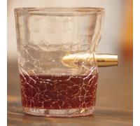 Menkind Connoisseur Creations Bullet Shot Glass Cracked Texture Design in Clear Menkind Clear