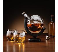 Menkind Connoisseur Creations Chic Ship-In-Globe Design Decanter Set in Clear Menkind Clear