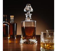 Menkind Connoisseur Creations Twisted Decanter Elegant Glass Design in Clear Menkind Clear