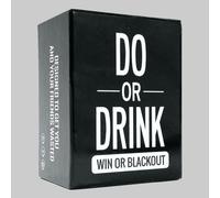 Menkind Do Or Drink: Win or Blackout Adult Party Game in Black Menkind Black
